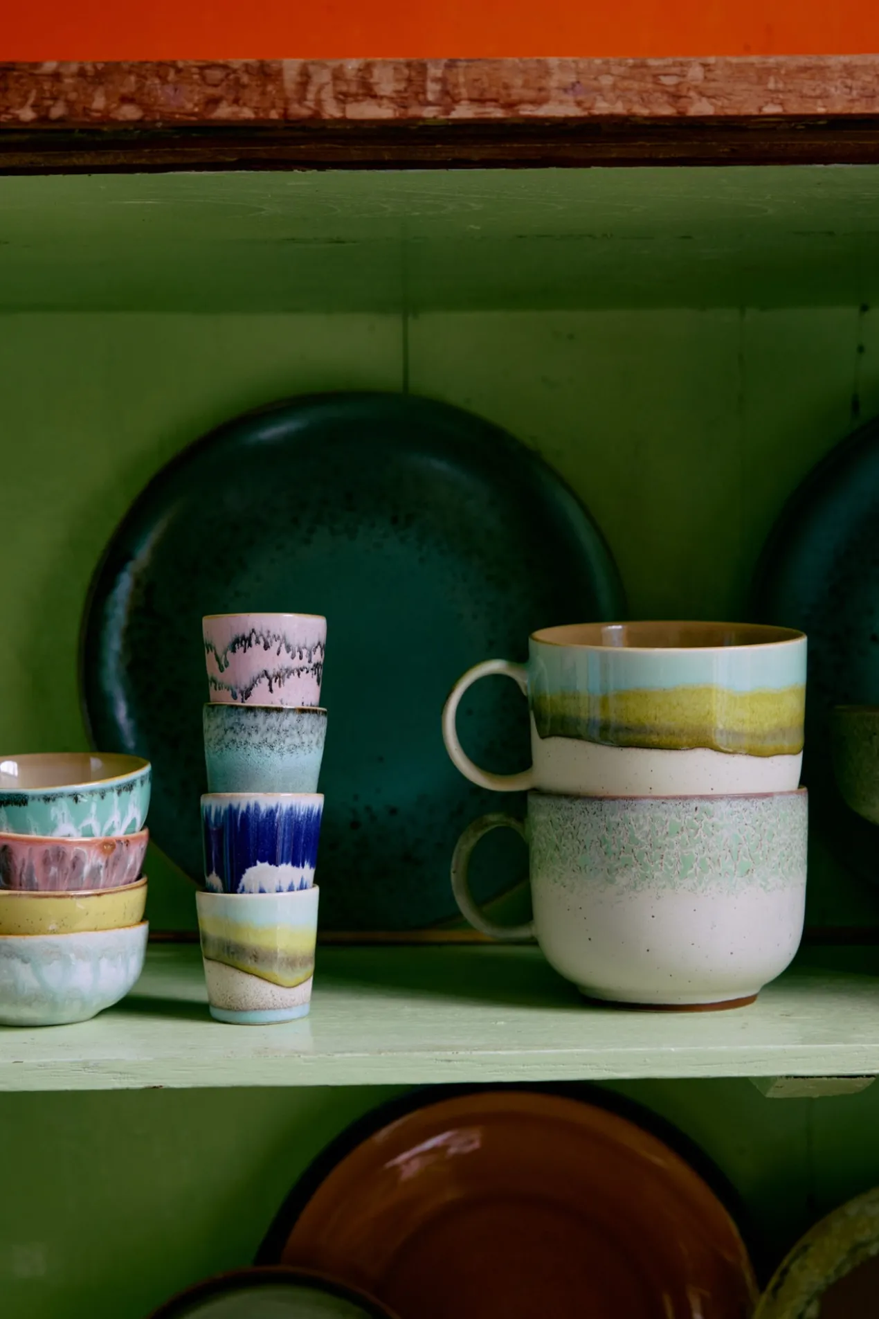 Servies 70's Ceramics eierdopje vibrance - set van 4