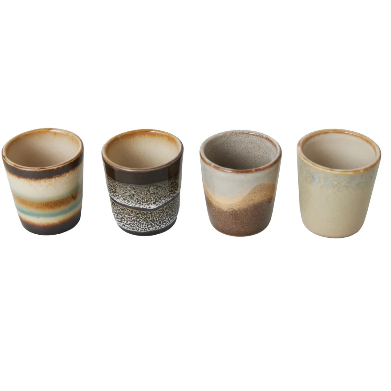 Servies 70's Ceramics Eierdopje Granite - set van 4