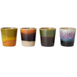 Servies 70's Ceramics Eierdopje Island - set van 4
