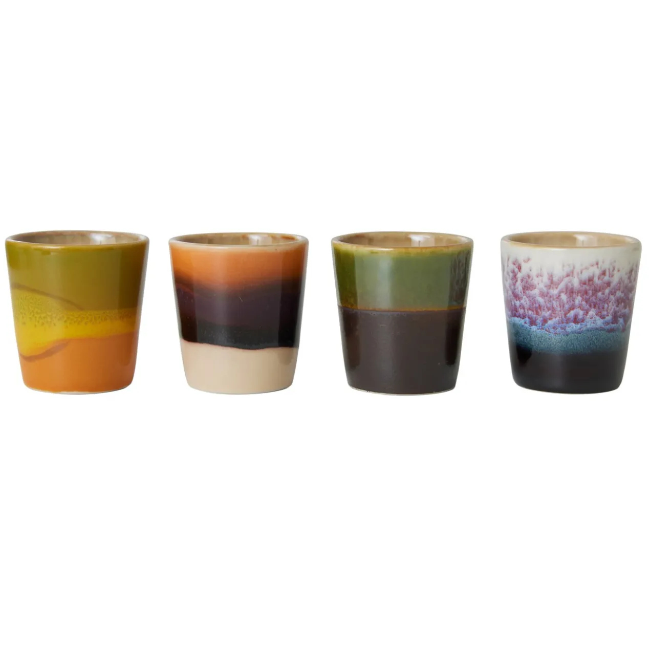 Servies 70's Ceramics Eierdopje Island - set van 4