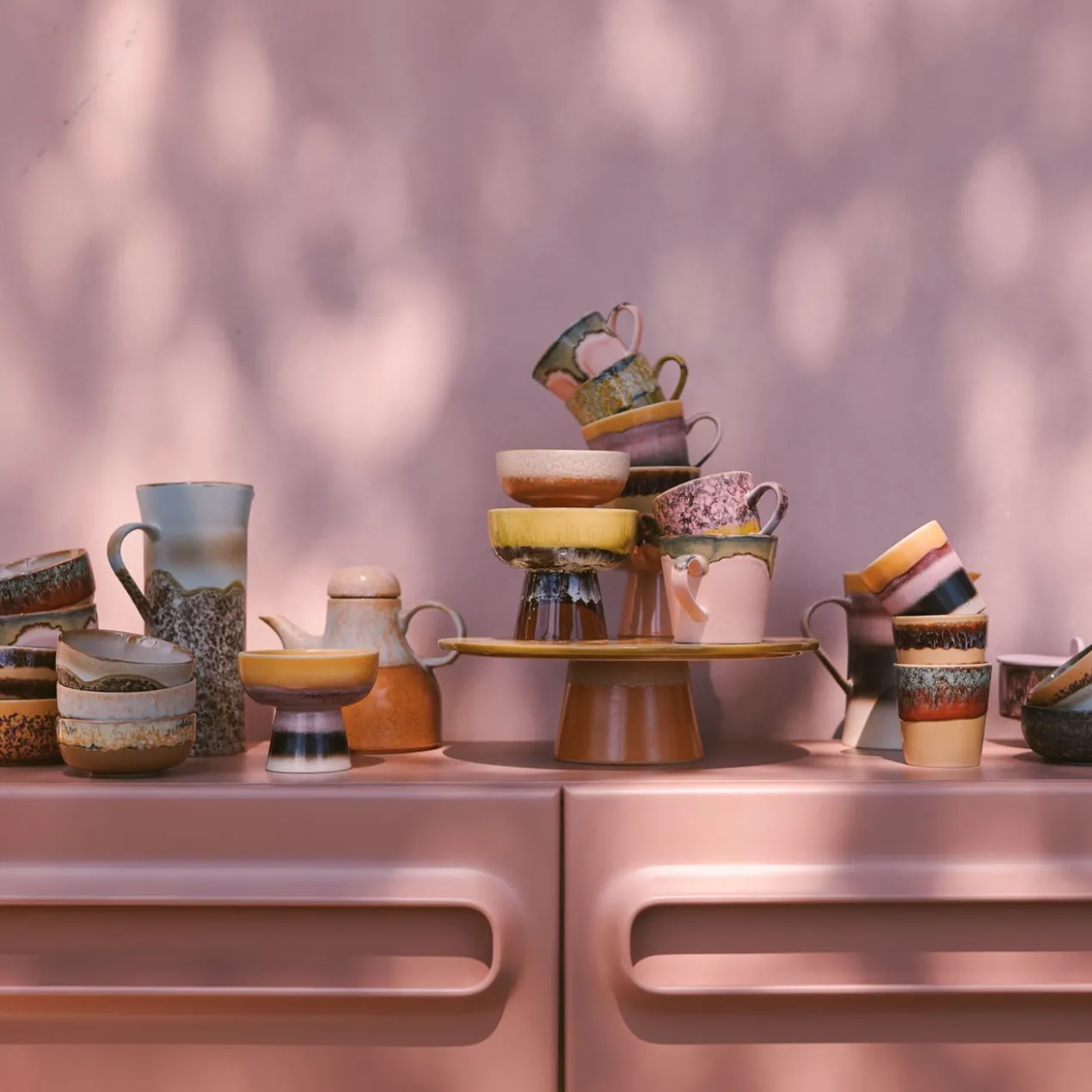 Servies 70's Ceramics karaf shell