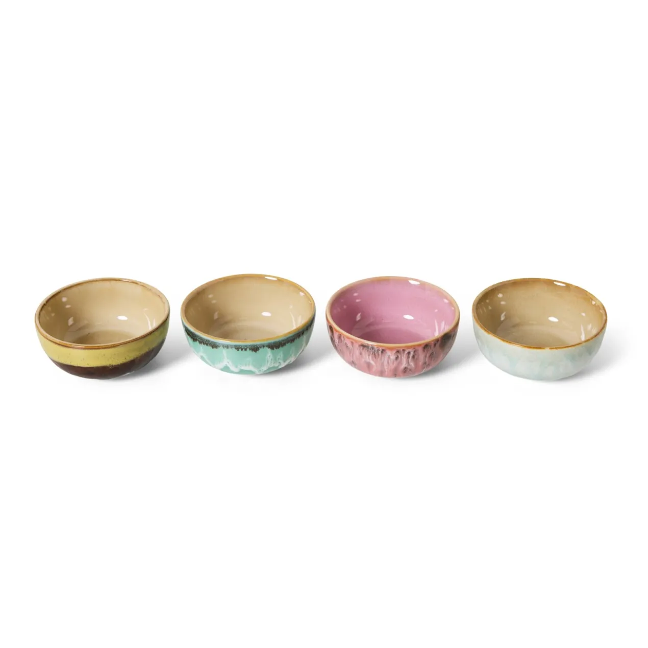 Servies 70's Ceramics kom modernist XS - set van 4
