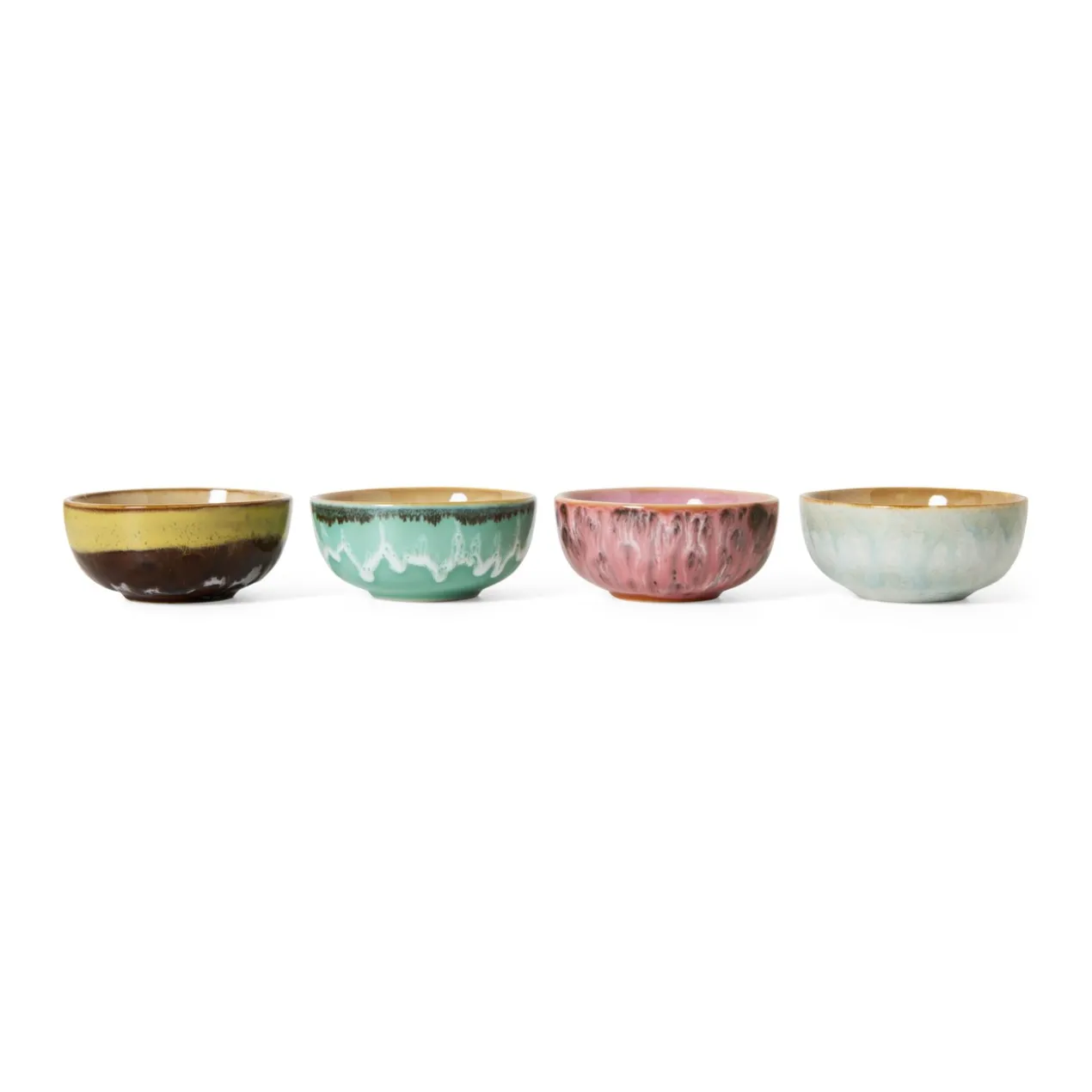 Servies 70's Ceramics kom modernist XS - set van 4