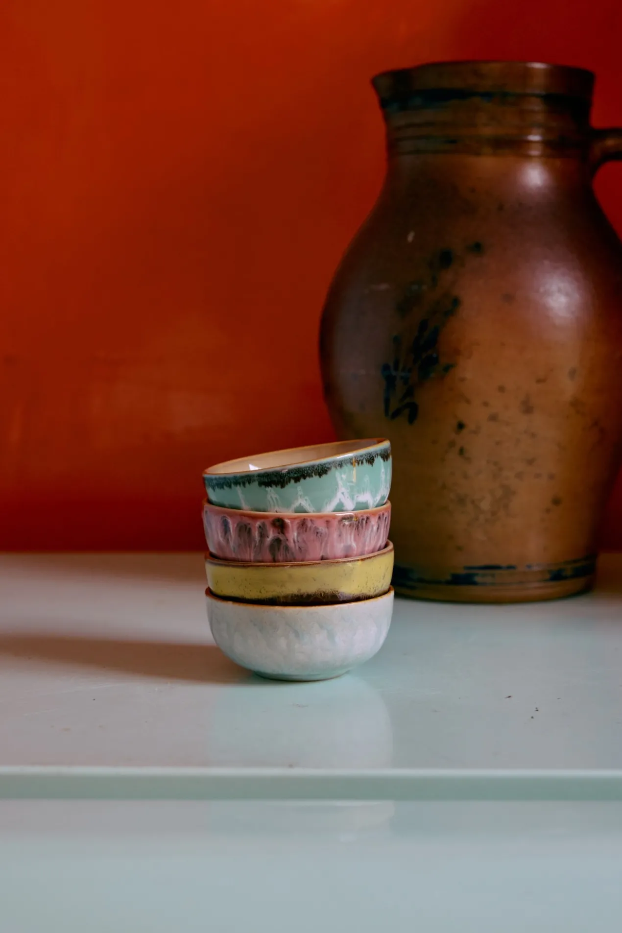 Servies 70's Ceramics kom modernist XS - set van 4