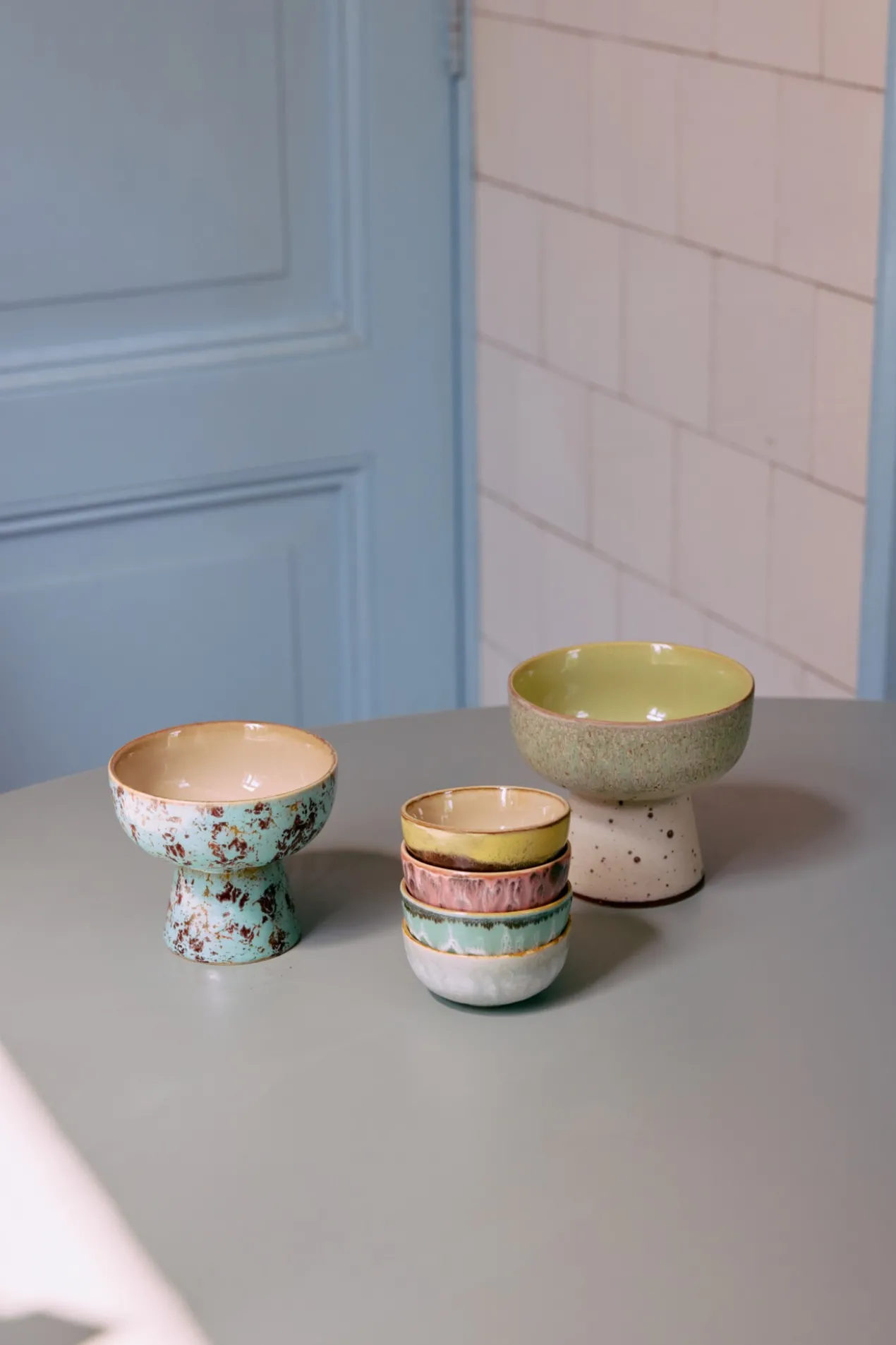 Servies 70's Ceramics kom modernist XS - set van 4