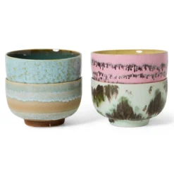 Servies 70's Ceramics noodle kom Dada Ø13,5 - set van 4