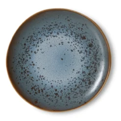 Servies 70's ceramics ontbijtbord mineral - set van 2