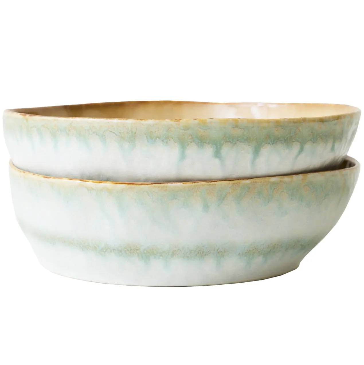 Servies 70's Ceramics pasta kom petal - set van 2