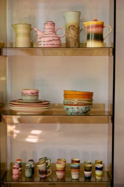 Servies 70's Ceramics pasta kom patina - set van 2