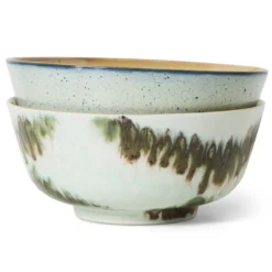 Servies 70's Ceramics ramen kom Minimalist Ø19 - set van 2