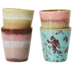 Servies 70's Ceramics ristretto mok Futurism - set van 4