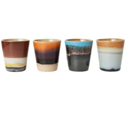 Servies 70's Ceramics Ristretto mok Solar - set van 4