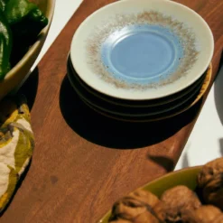 Servies 70s ceramics saucers ocean - set van 4