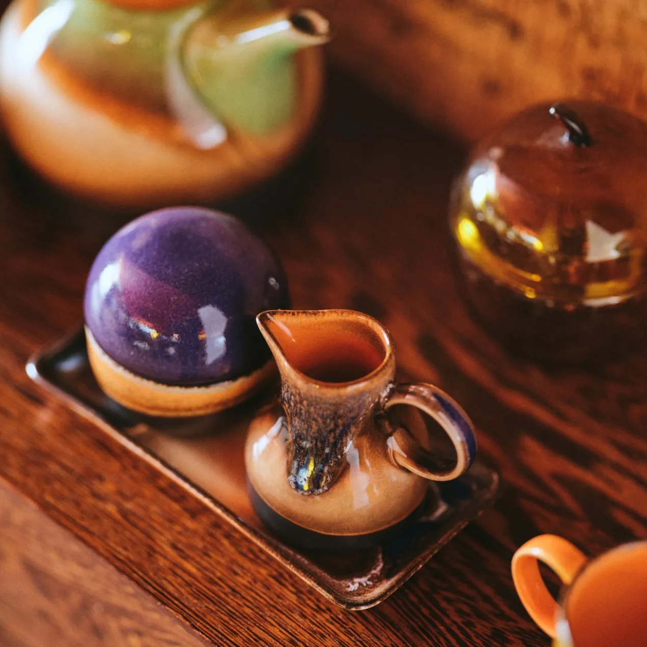 Servies 70s ceramics small trays twenty four hours - set van