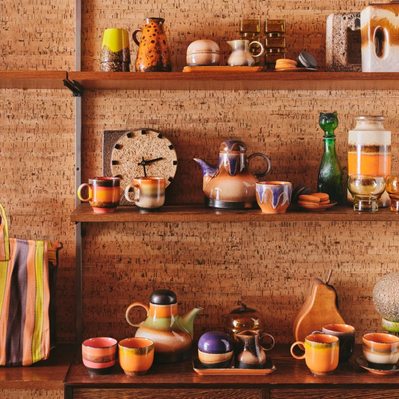 Servies 70s ceramics small trays twenty four hours - set van