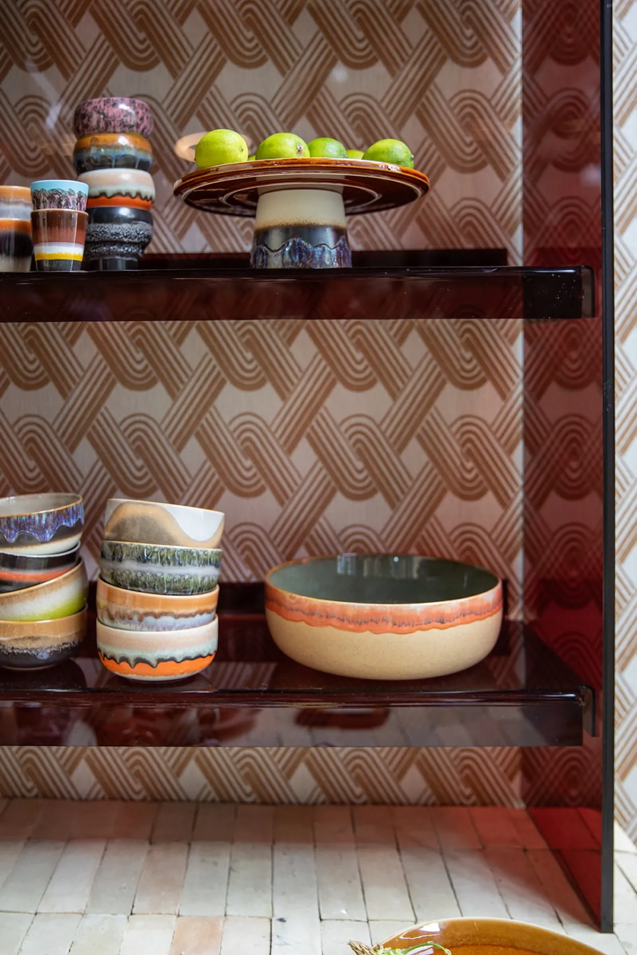 Servies 70's Ceramics taartplateau Plateau M Orbit