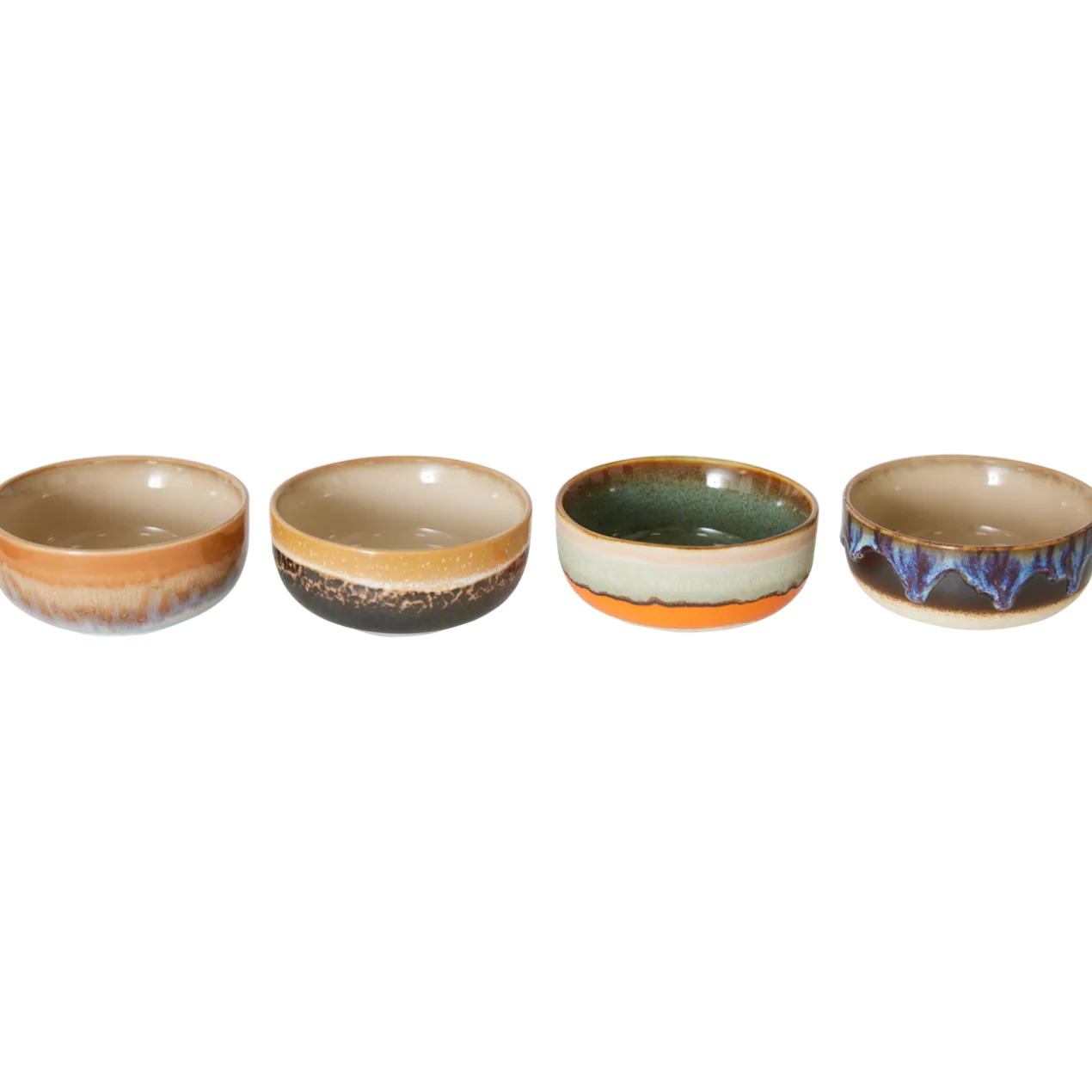 Servies 70's Ceramics Tapas Bowl Crystal - set van 4