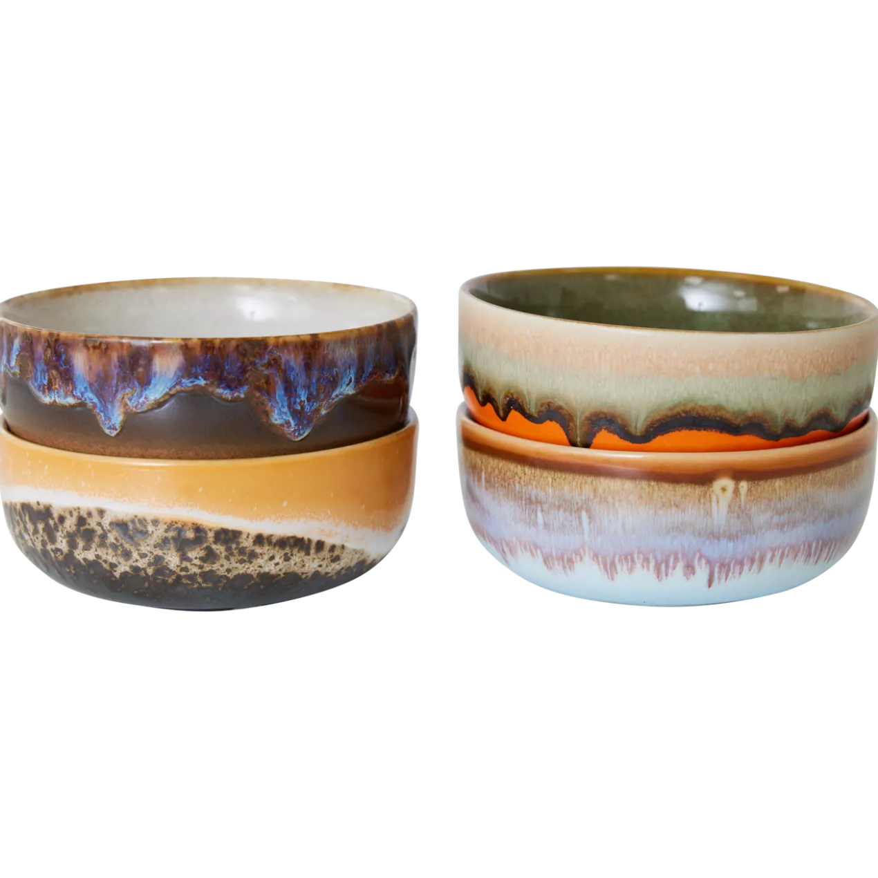 Servies 70's Ceramics Tapas Bowl Crystal - set van 4
