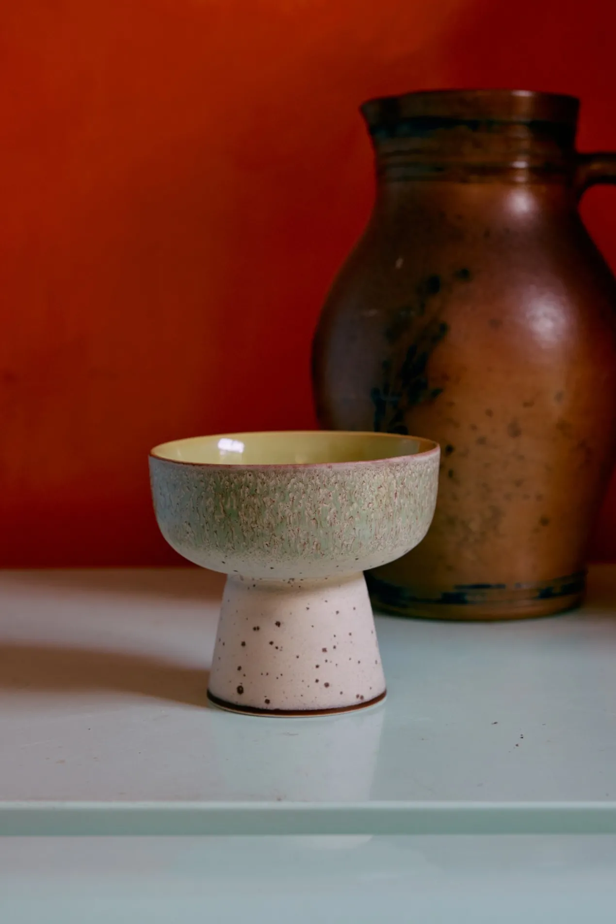 Servies 70's Ceramics tapas schaaltje op voet L slush