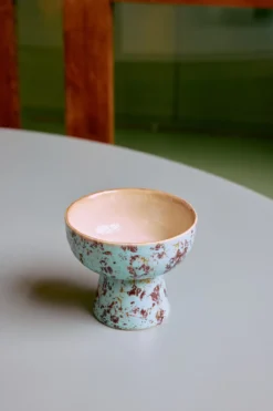 Servies 70's Ceramics tapas schaaltje op voet S patina