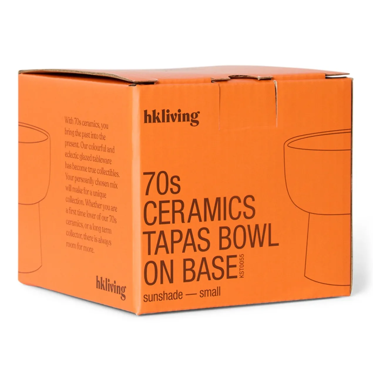 Servies 70s ceramics tapas schaal op voet S sunshade