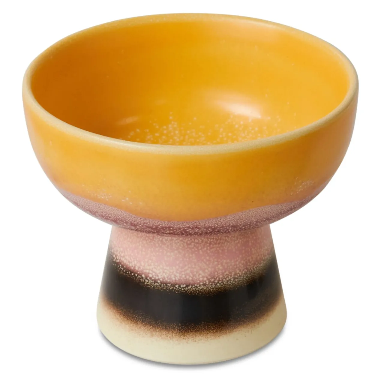 Servies 70s ceramics tapas schaal op voet S sunshade