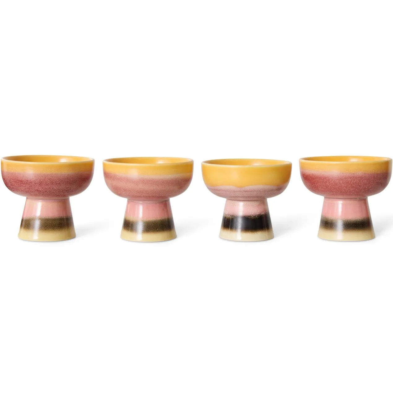 Servies 70s ceramics tapas schaal op voet S sunshade