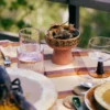 Servies 70s ceramics tapas schaal op voet L lush