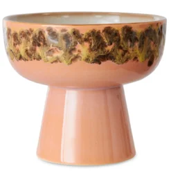 Servies 70s ceramics tapas schaal op voet L lush