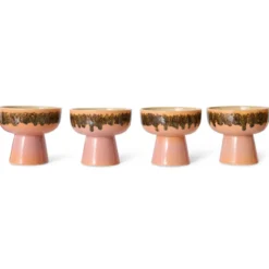 Servies 70s ceramics tapas schaal op voet L lush