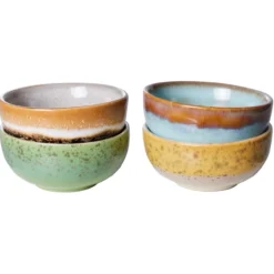 Servies 70's Ceramics XS schaal castor - set van 4