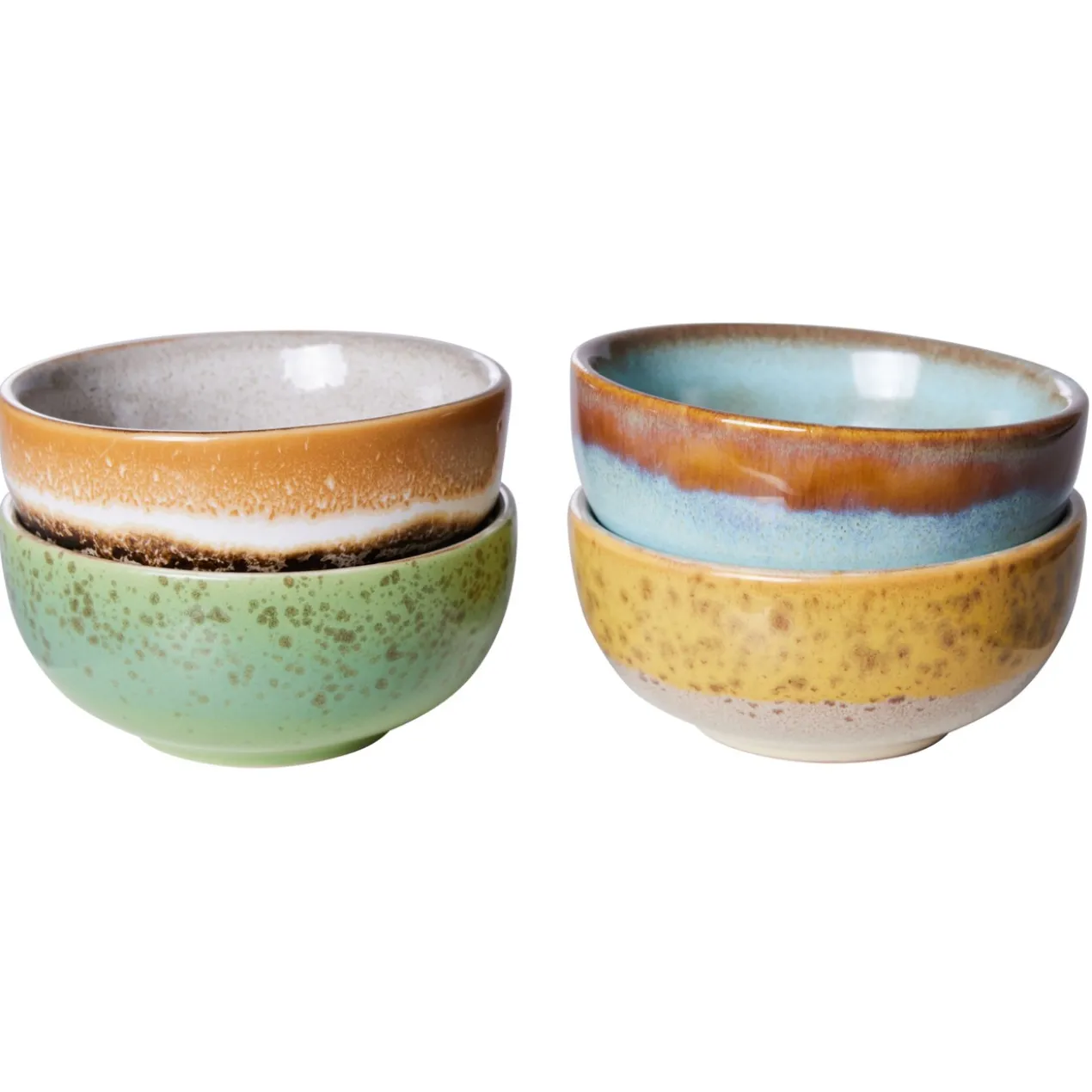 Servies 70's Ceramics XS schaal castor - set van 4