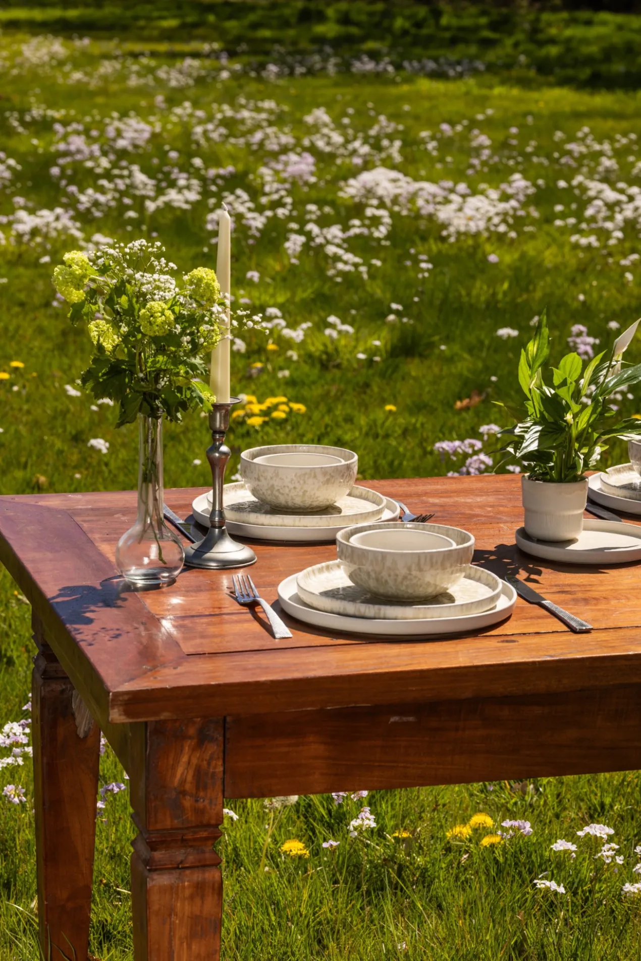Serviesset Dreamy Ivory & Limestone Valley - 2 personen