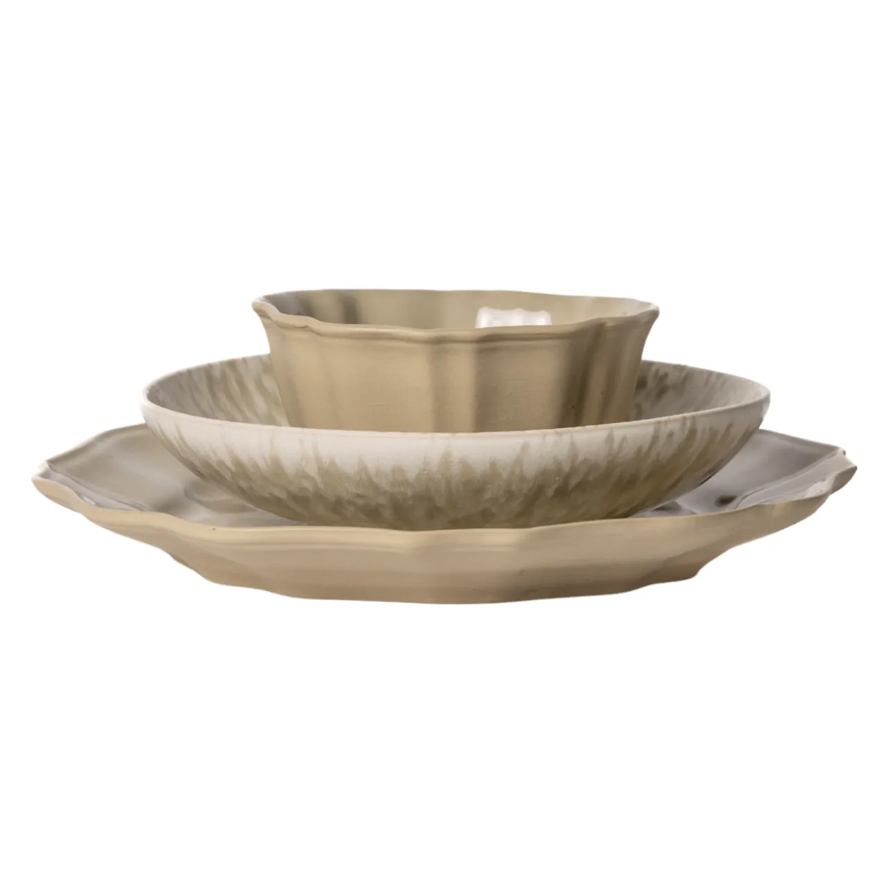Serviesset Wild Olive & Limestone Valley - 2 personen