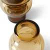 Servies 70's glassware: bulb glas amber - set van 4