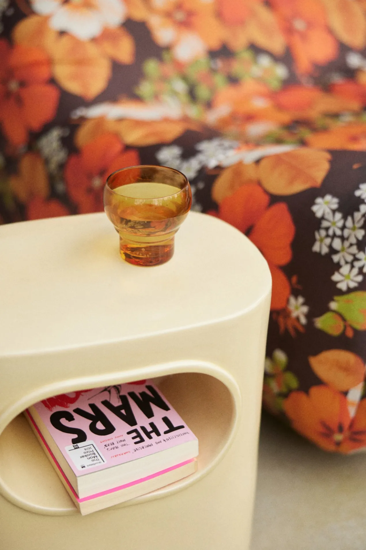 Servies 70's glassware: bulb glas amber - set van 4