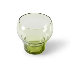 Servies 70's glassware bulb glasses mint green - set van 4
