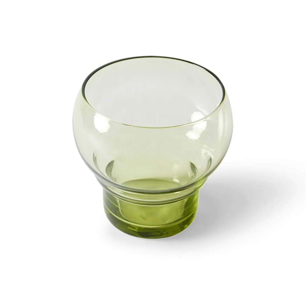 Servies 70's glassware bulb glasses mint green - set van 4