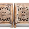Set houten nachtkastjes mandala burned