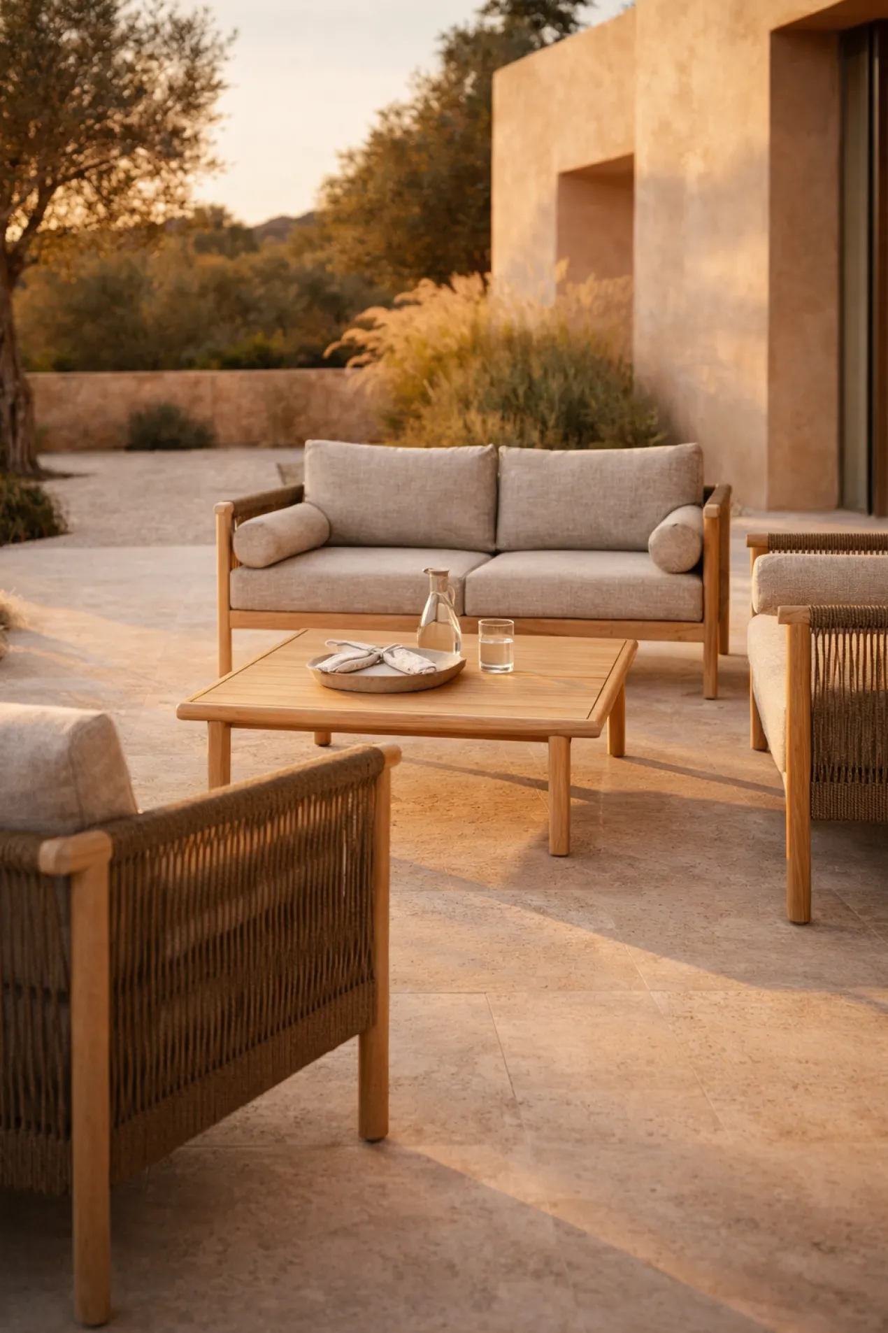 Set outdoor sofa oasis + coffee table