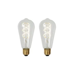 SET - 2X EDISON SPIRAAL HELDER - 3 STEPS DIMMABLE