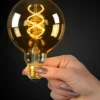 SET - 3X GLOBE 95MM SPIRAAL AMBER