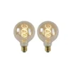 SET - 2X GLOBE 95MM SPIRAAL AMBER