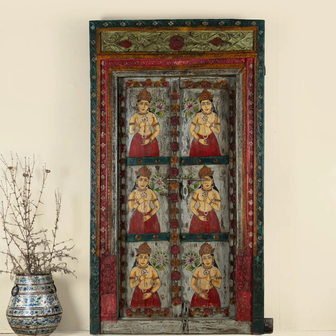Shivansh - Antieke Teakhouten Deur 222cm