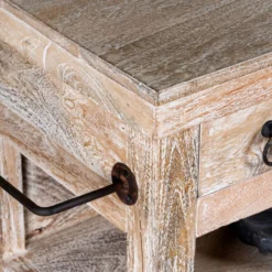 Shray - Mangohouten Consoletafel White Wash