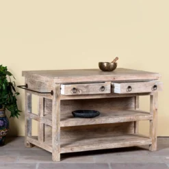 Shray - Mangohouten Consoletafel White Wash