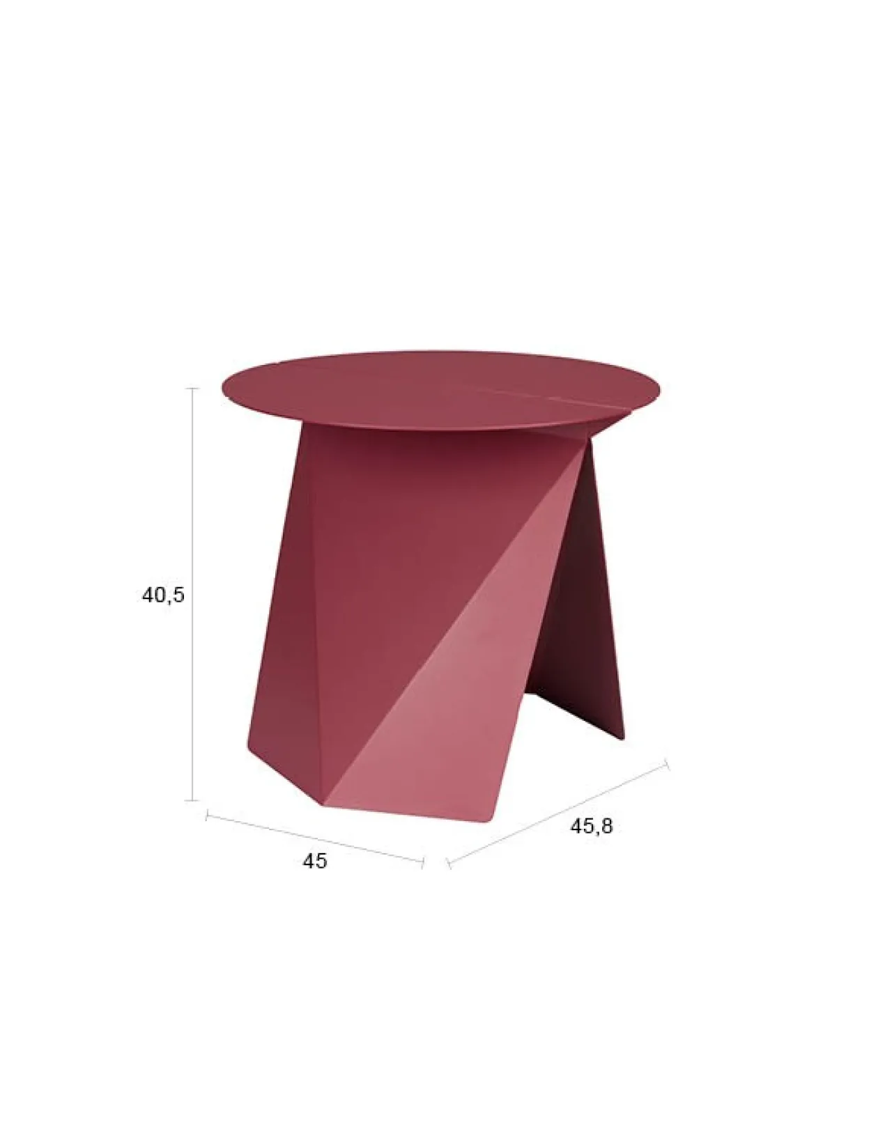 Side table foldy marsala