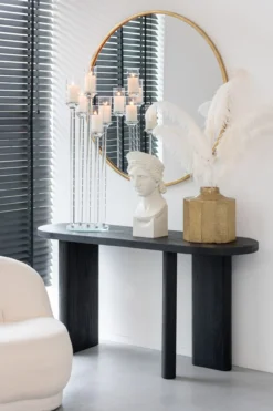 Sidetable teakhout zwart