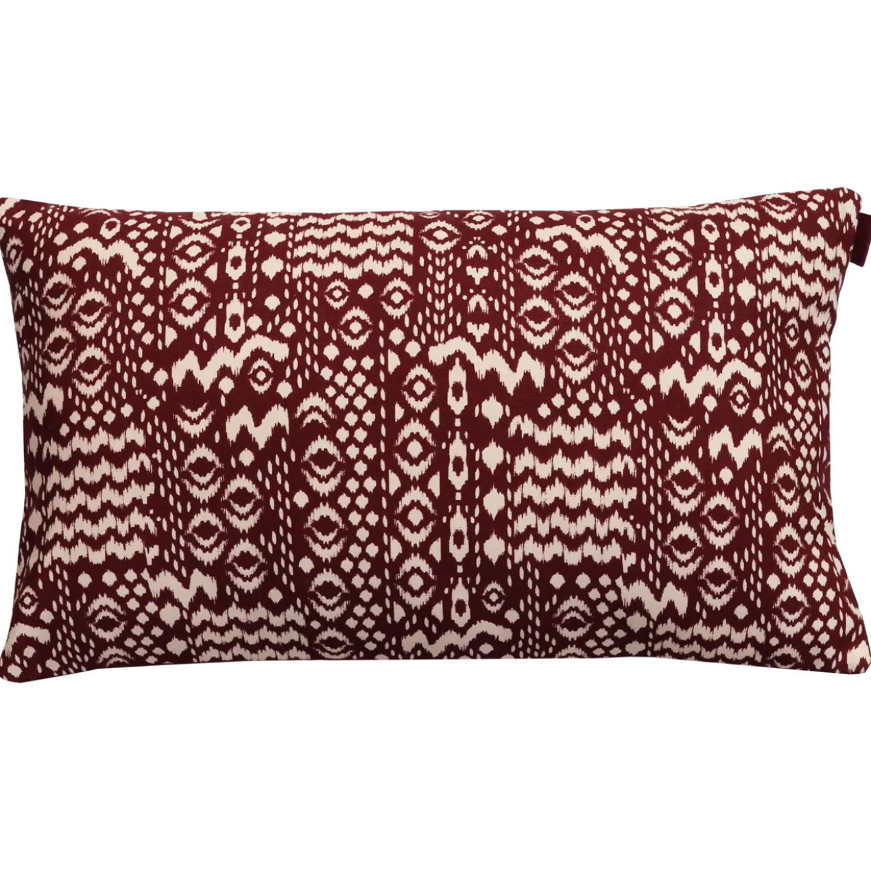 Sierkussen bohemian bordeaux ecru 57x35 cm