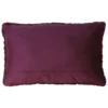 Sierkussen bont ruit bordeaux 56x36 cm